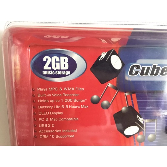 New Vintage CUBE MP3 PLAYER, DIGI-BLOCK, 2GB MUSIC STORAGE SEALED PACKAGE - Picture 2 of 10